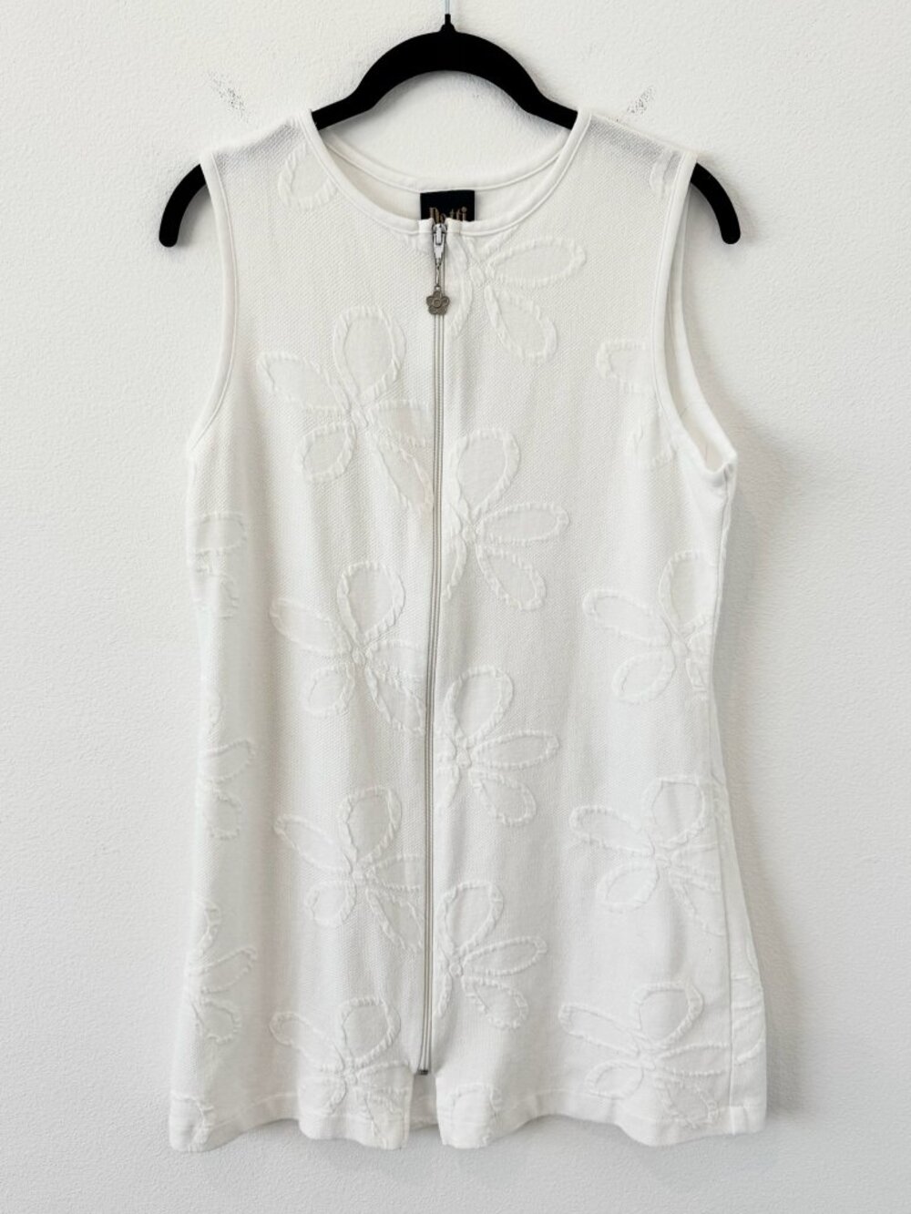 Vintage Dotti White Floral Beach Coverup Dress